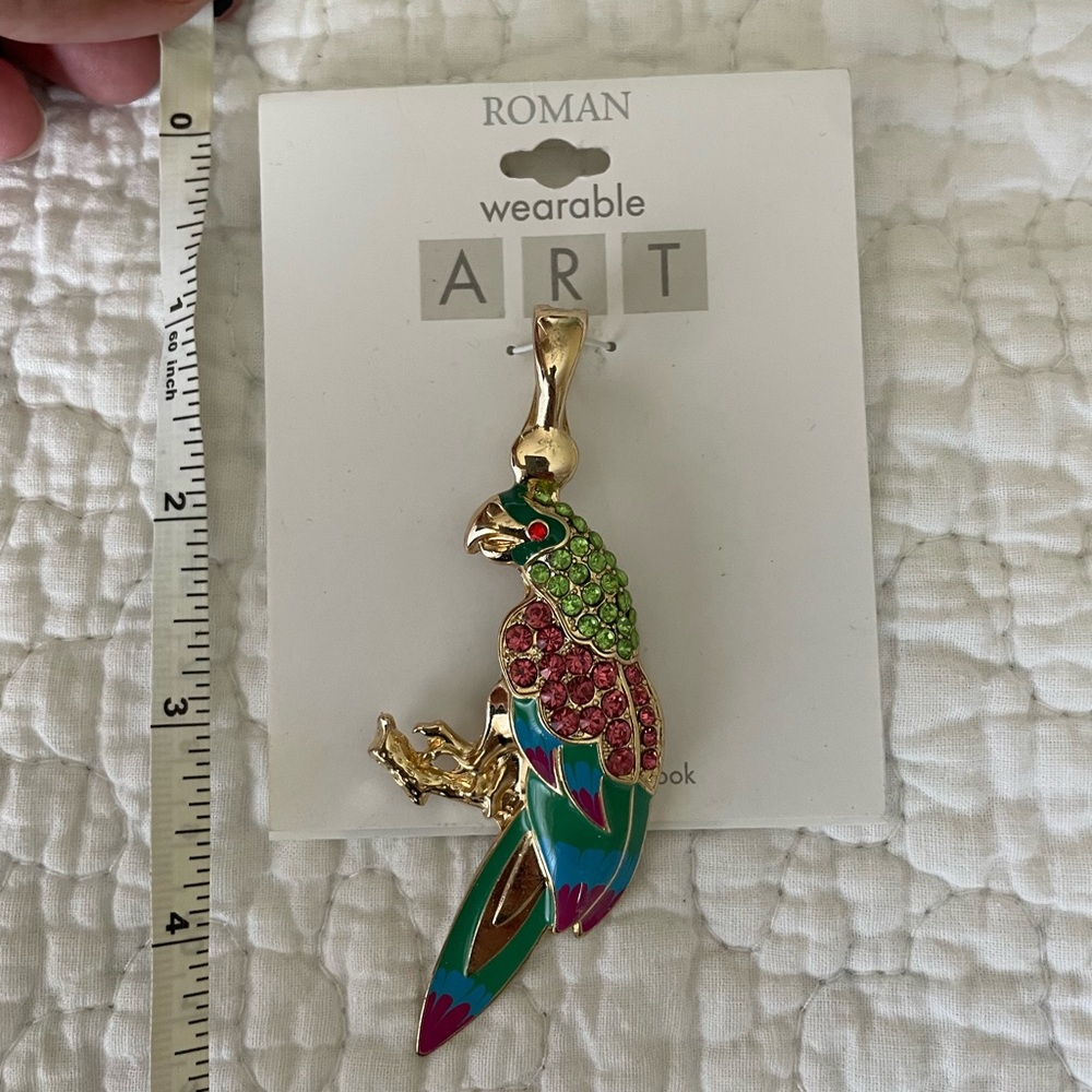 Wearable Art Tropical Bird Necklace Pendant - Picture 2 of 3